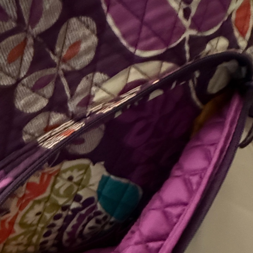 Vera Bradley Purple and Green Patterned Backpack - Picture 2 of 7